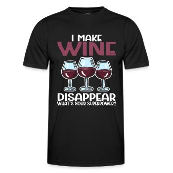 Wine Tasting Funny Wine Lover - Männer Funktions-T-Shirt - Schwarz - Vorne - AI Model Male 178 dark (178cm)