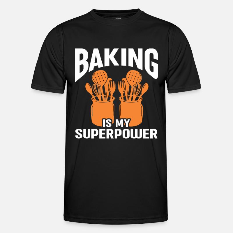 Baking Bakery Baker - Männer Funktions-T-Shirt - Schwarz