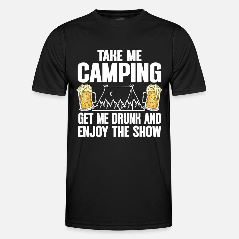 Camping Campfire Camper - Männer Funktions-T-Shirt - Schwarz