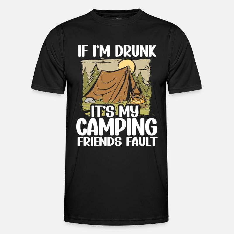Camping Campfire Camper - Männer Funktions-T-Shirt - Schwarz