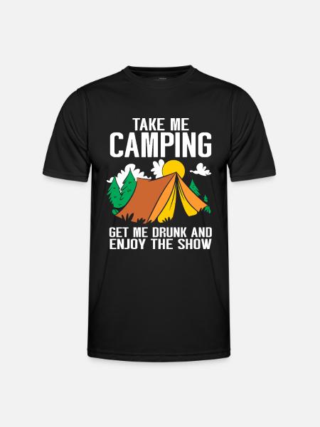Camping Campfire Camper - Men's Functional T-Shirt - black
