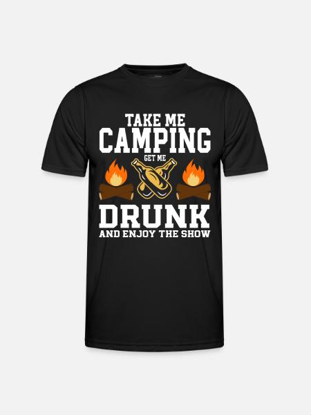 Camping Campfire Camper - Männer Funktions-T-Shirt - Schwarz
