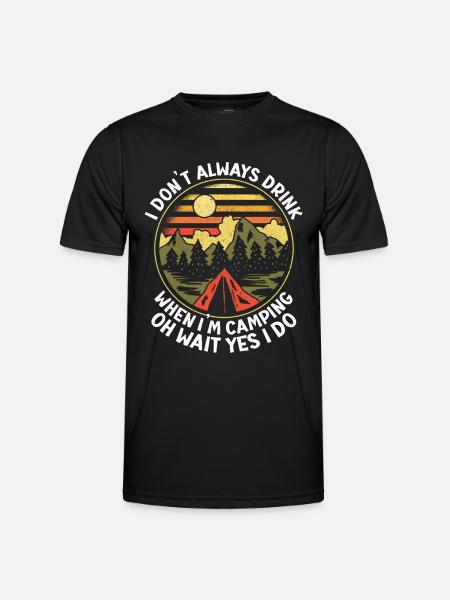 Camping Campfire Camper - Männer Funktions-T-Shirt - Schwarz