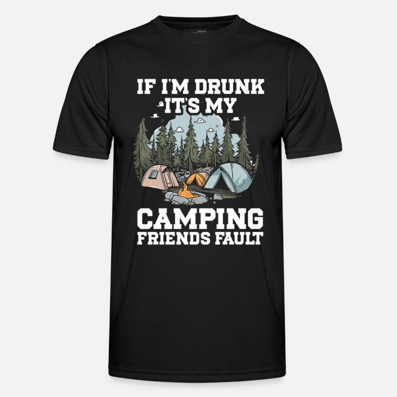 Camping Campfire Camper - Men's Functional T-Shirt - black