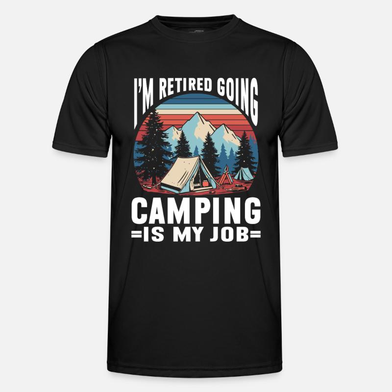 Camping Campfire Camper - Men's Functional T-Shirt - black