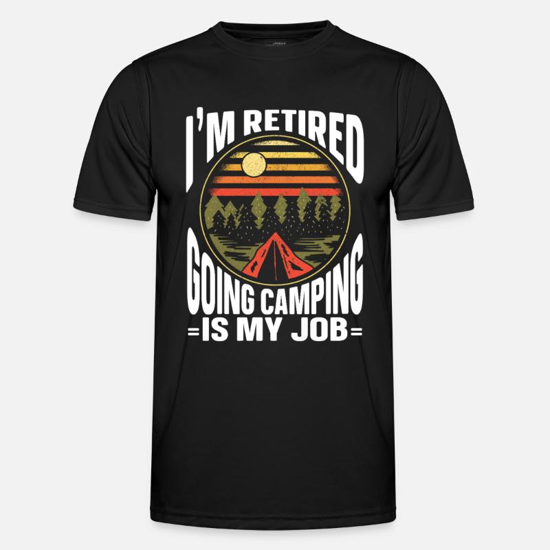 Camping Campfire Camper - Männer Funktions-T-Shirt - Schwarz
