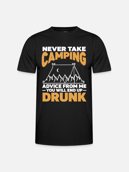 Camping Campfire Camper - Men's Functional T-Shirt - black
