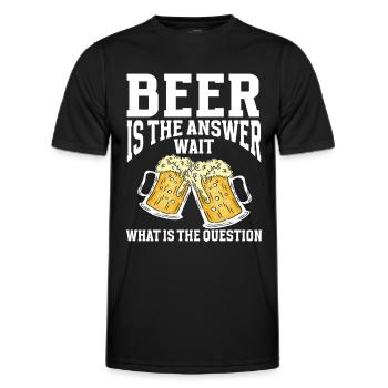 Brassage de bière amusant - T-shirt sport Homme - noir - Devant - AI Model Male 178 dark (178cm)