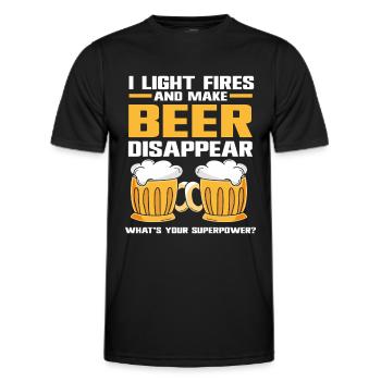 Brassage de bière amusant - T-shirt sport Homme - noir - Devant - AI Model Male 178 dark (178cm)