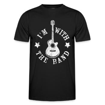Ich bin bei der Band - Männer Funktions-T-Shirt - Schwarz - Vorne - AI Model Male 178 dark (178cm)