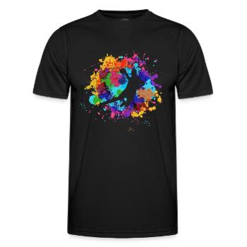 Handball - T-shirt sport Homme - noir - Devant - AI Model Male 178 dark (178cm)