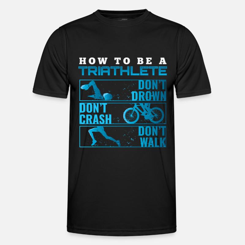 Triathlon Tshirt Gift Evolution Men - Men's Functional T-Shirt - black