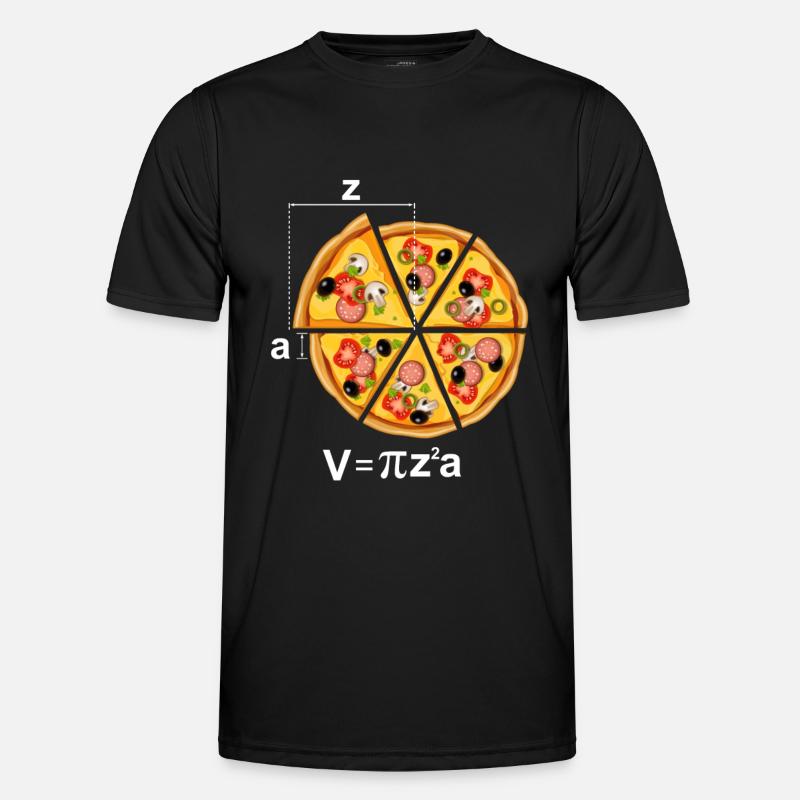 Pizza Motive Math Radius - Men's Functional T-Shirt - black