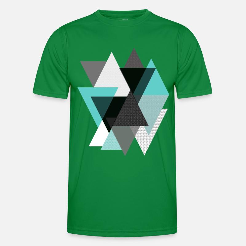 Triangles turquoise Men's Functional T-Shirt