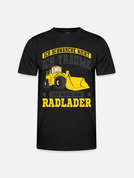Radlader - Männer Funktions-T-Shirt - Schwarz