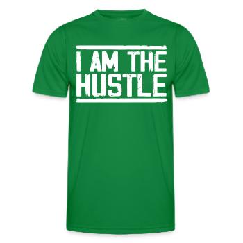 I Am the Hustle Funny Business Owner, CEO - T-shirt sport Homme - vert - Devant - AI Model Male 178 dark (178cm)