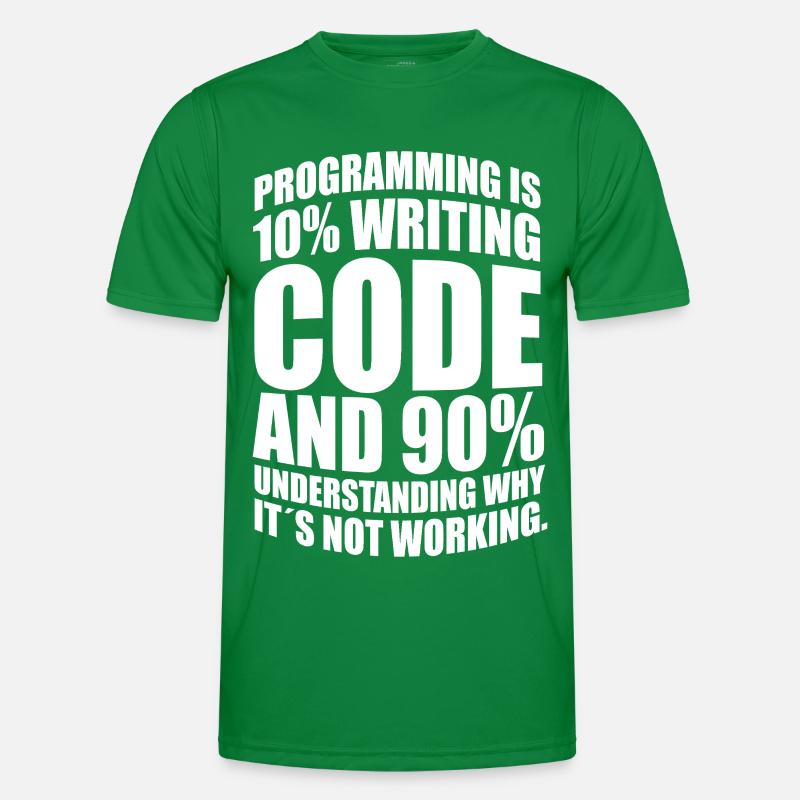 Nerd nerdig Geek lustige Sprüche Programmierer Männer Funktions-T-Shirt