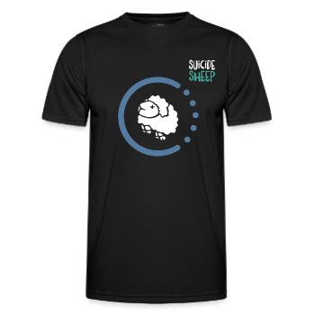 Mr Suicide Sheep - T-shirt sport Homme - noir - Devant - AI Model Male 178 dark (178cm)