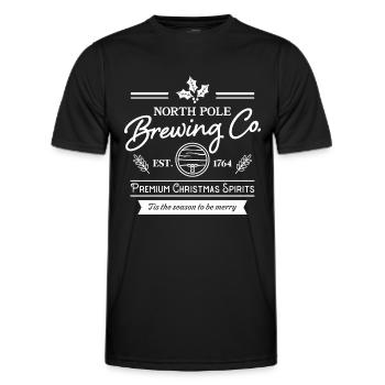 North Pole Brewing Co. - Men's Functional T-Shirt - black - Front - AI Model Male 178 dark (178cm)