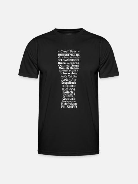 Beer,craft beer - Männer Funktions-T-Shirt - Schwarz