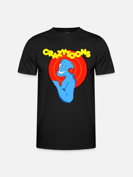 Crazytoons - Männer Funktions-T-Shirt - Schwarz