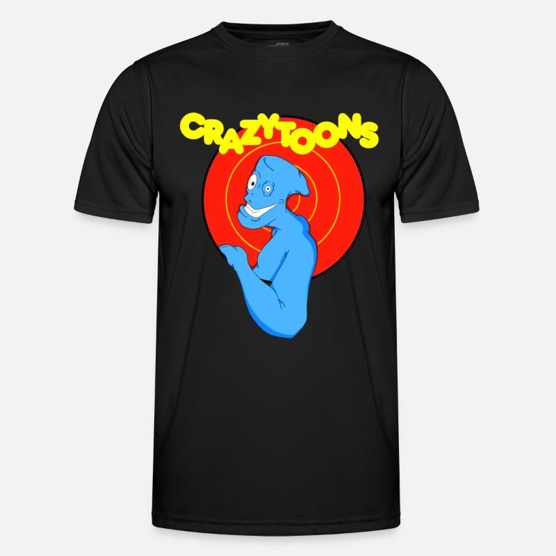 Crazytoons - Männer Funktions-T-Shirt - Schwarz