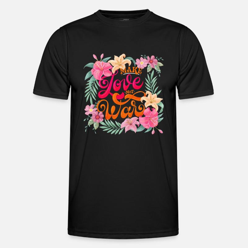 Make Love. Not War - Men's Functional T-Shirt - black