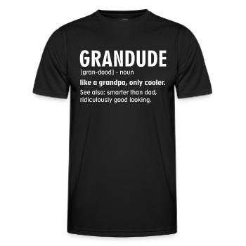 Funny Grandude Definition - Männer Funktions-T-Shirt - Schwarz - Vorne - AI Model Male 178 dark (178cm)
