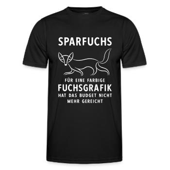 Sparfuchs Budget I Geizhals Geiz Schwaben Geld - Männer Funktions-T-Shirt - Schwarz - Vorne - AI Model Male 178 dark (178cm)