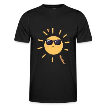 On Vacation - Currently on Vacation Sun Sunglasses - Men's Functional T-Shirt - black - Front - AI Model Male 178 dark (178cm)