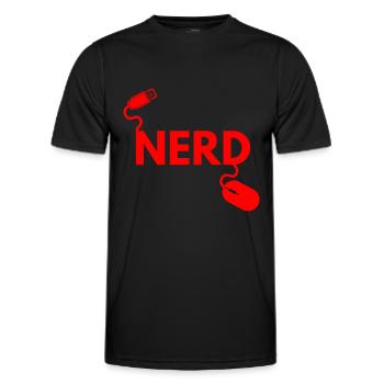 Informatique Nerd - T-shirt sport Homme - noir - Devant - AI Model Male 178 dark (178cm)