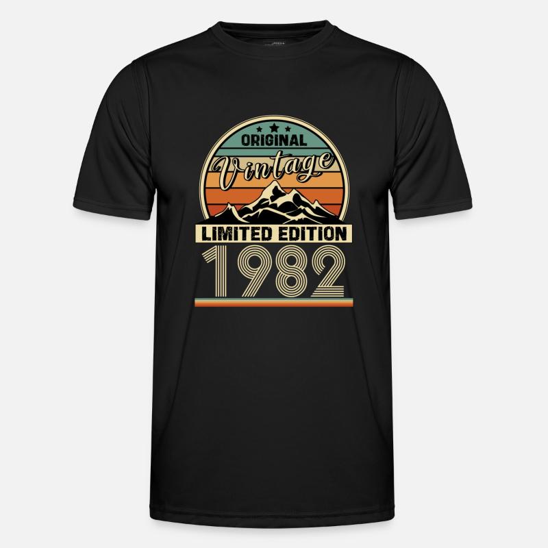 1982 - Männer Funktions-T-Shirt - Schwarz