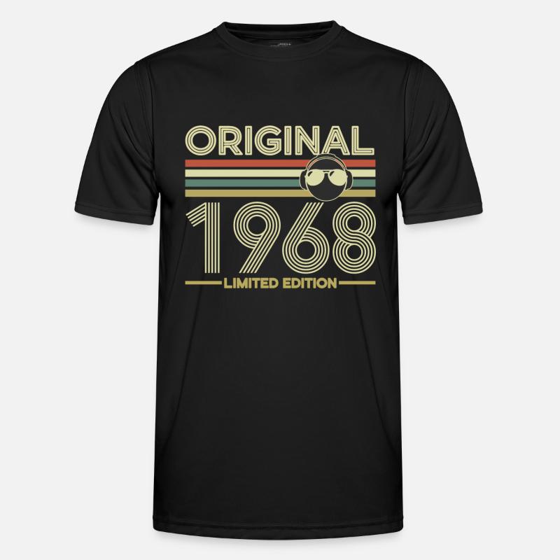 1968 - Männer Funktions-T-Shirt - Schwarz