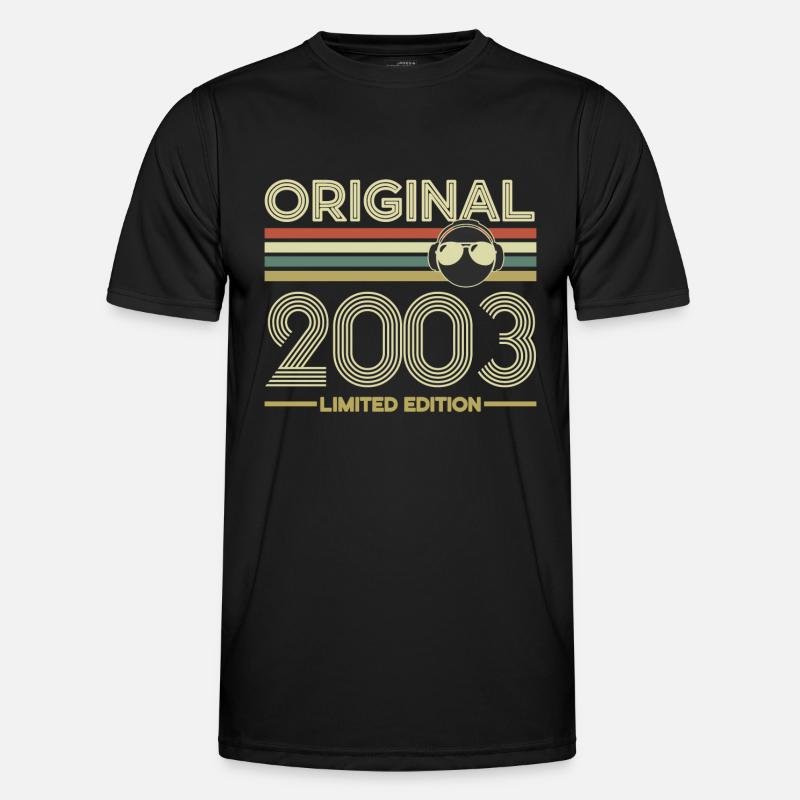 Retro 2003 - Männer Funktions-T-Shirt - Schwarz