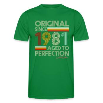 1981 - Men's Functional T-Shirt - kelly green - Front - AI Model Male 178 dark (178cm)