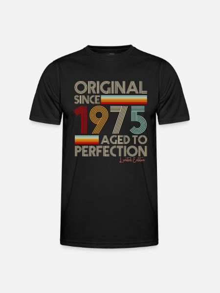 1975 - Männer Funktions-T-Shirt - Schwarz