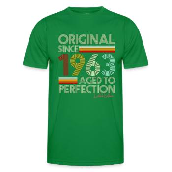 1963 - Men's Functional T-Shirt - kelly green - Front - AI Model Male 178 dark (178cm)