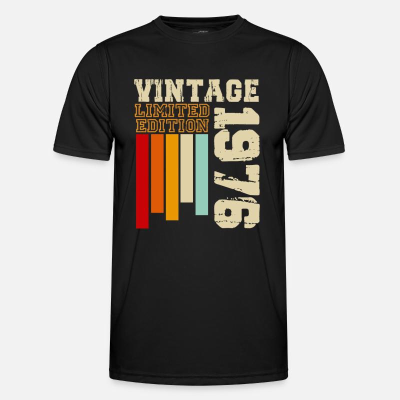 1976 - Männer Funktions-T-Shirt - Schwarz