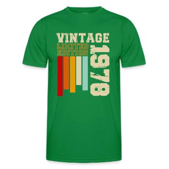 1978 - Männer Funktions-T-Shirt - Kelly Green - Vorne - AI Model Male 178 dark (178cm)