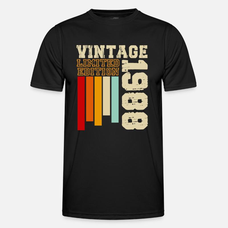 1988 - Männer Funktions-T-Shirt - Schwarz