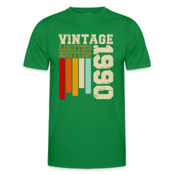 1990 - Men's Functional T-Shirt - kelly green - Front - AI Model Male 178 dark (178cm)