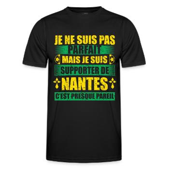 Cadeau drole pour les fans de nantes club - T-shirt sport Homme - noir - Devant - AI Model Male 178 dark (178cm)