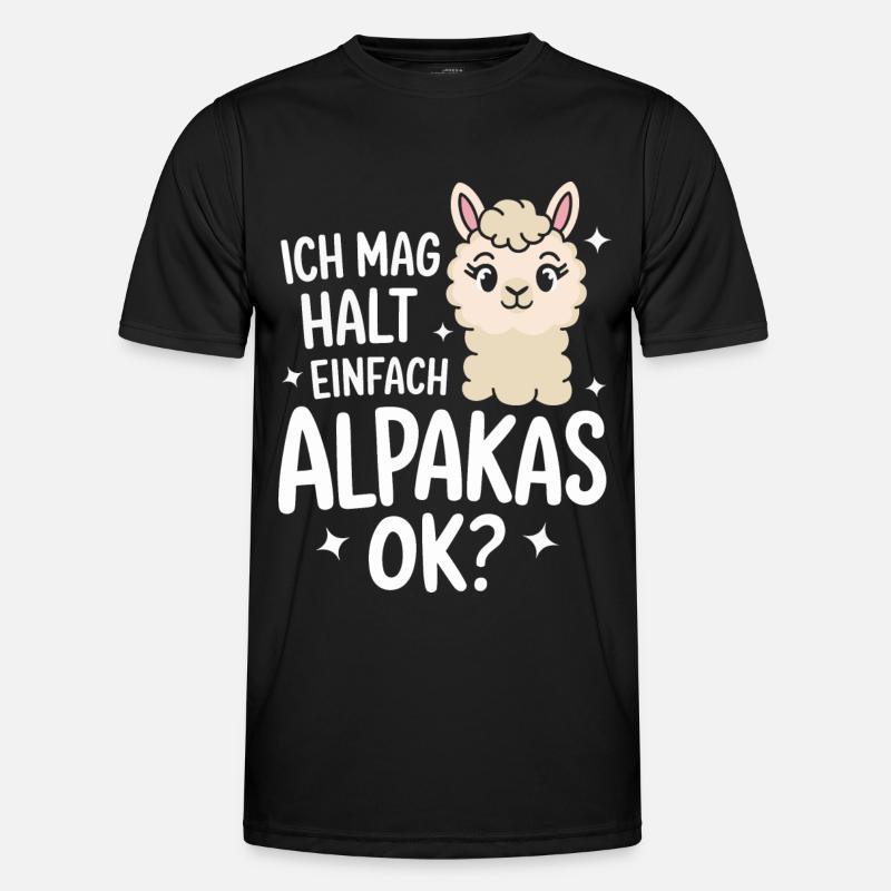 Alpaca Llama - Men's Functional T-Shirt - black