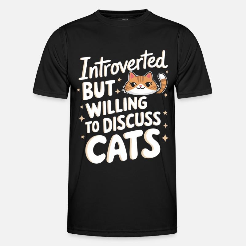 Introvert, antisocial, introvert - Men's Functional T-Shirt - black