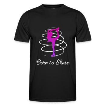 Mädchen Eiskunstlauf Eiskunstlauf Eiskunstläufer - Männer Funktions-T-Shirt - Schwarz - Vorne - AI Model Male 178 dark (178cm)