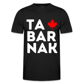Tabarnak Je Me Barre Au Canada Feuille D'érable - T-shirt sport Homme - noir - Devant - AI Model Male 178 dark (178cm)