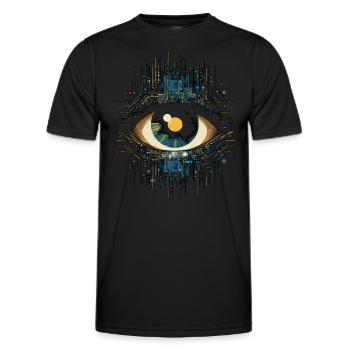 Électronique oculaire - T-shirt sport Homme - noir - Devant - AI Model Male 178 dark (178cm)