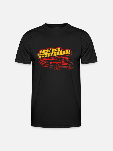 Nich' mit Commander - Männer Funktions-T-Shirt - Schwarz