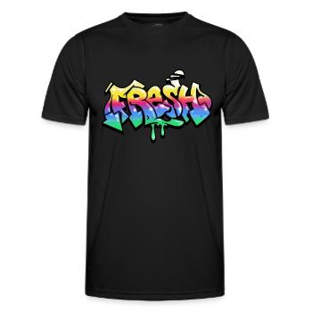Fresh Graffiti - Men's Functional T-Shirt - black - Front - AI Model Male 178 dark (178cm)