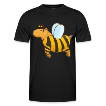 Costume d’abeille Capybara - T-shirt sport Homme - noir - Devant - AI Model Male 178 dark (178cm)
